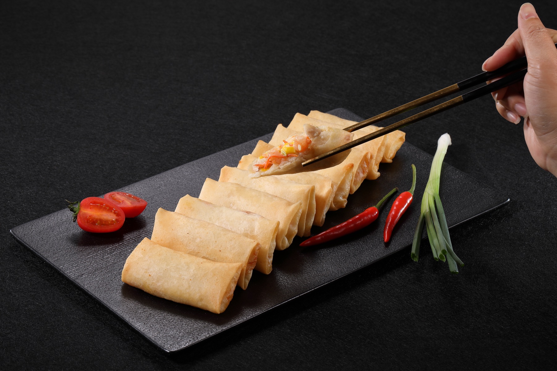 Golden Shrimp Salad Roll