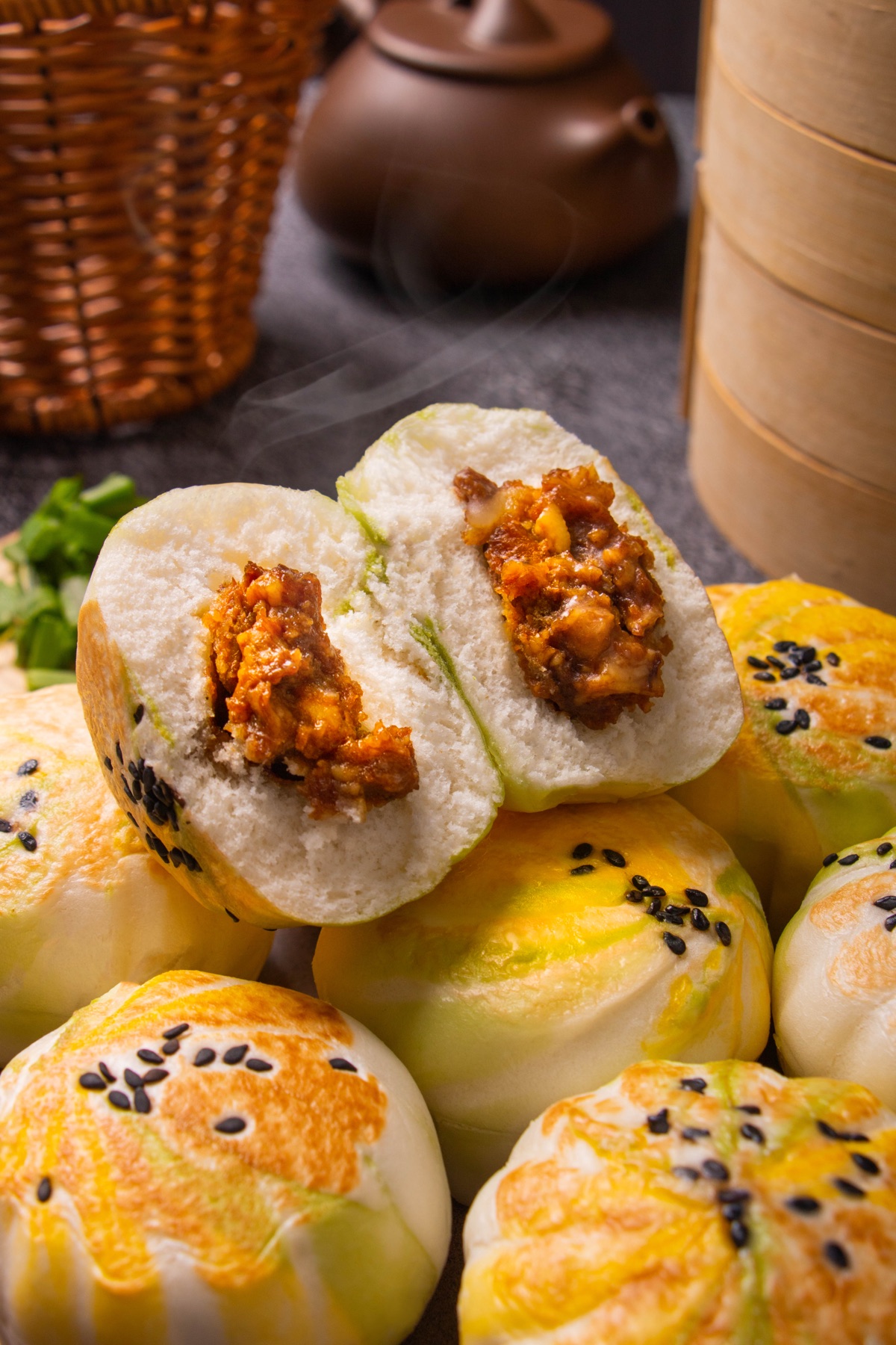 Pan-fried Pork Bun